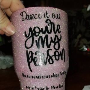 Handmade epoxy grays anatomy tumbler.